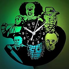 Silent Vinyl Wall Clock with Vibrant neon Green Outline Modern Art Design, Durable Battery Power