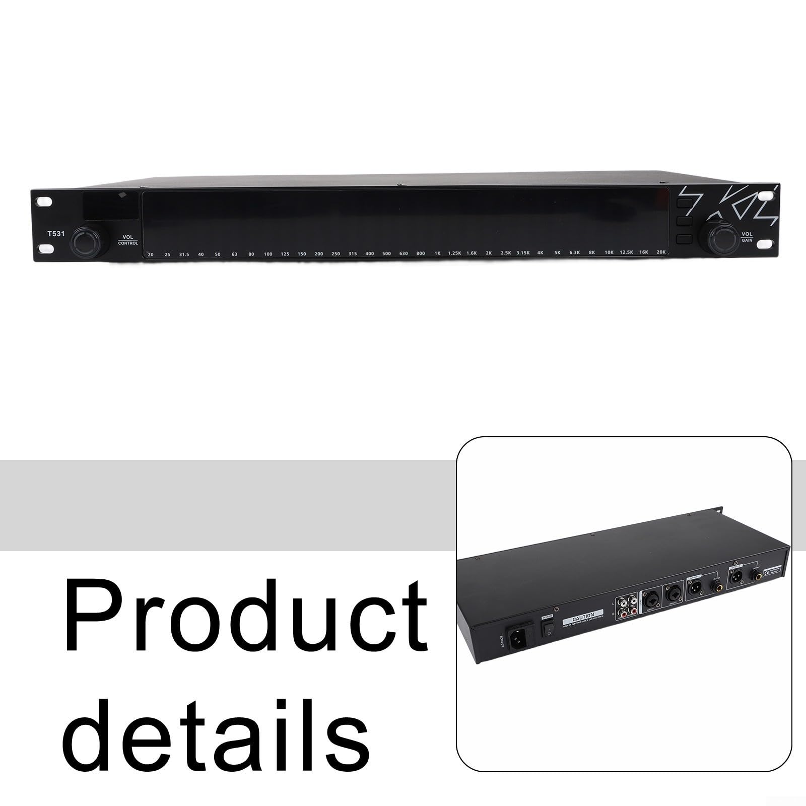 Ecualizador gráfico, música digital estéreo de 31 bandas para analizador SPECTRUM procesador de sonido para el sistema de audio doméstico KTV DJ equipo