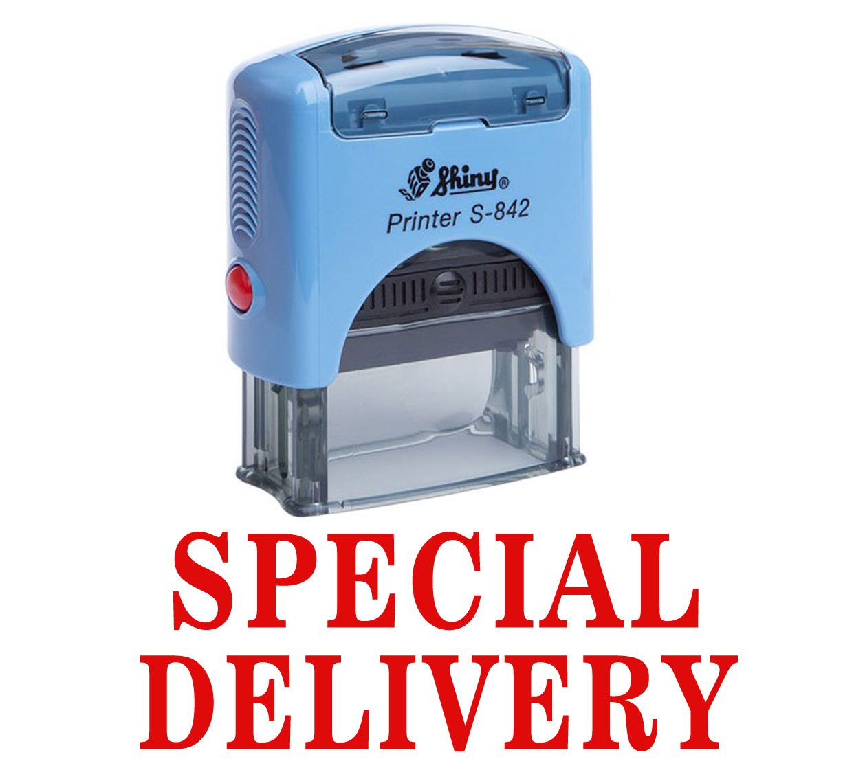 Printtoo SPECIAL DELIVERY Self Inking Rubber Stamp Custom Shiny Office Stationary Stamp