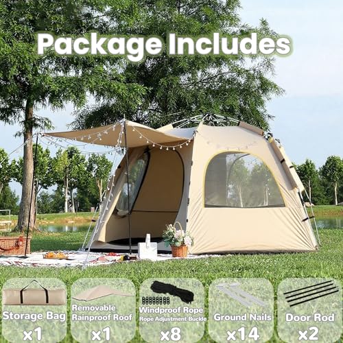 Carpa para camping 2-3 personas EZBY con toldo y bolsa miniatura 7