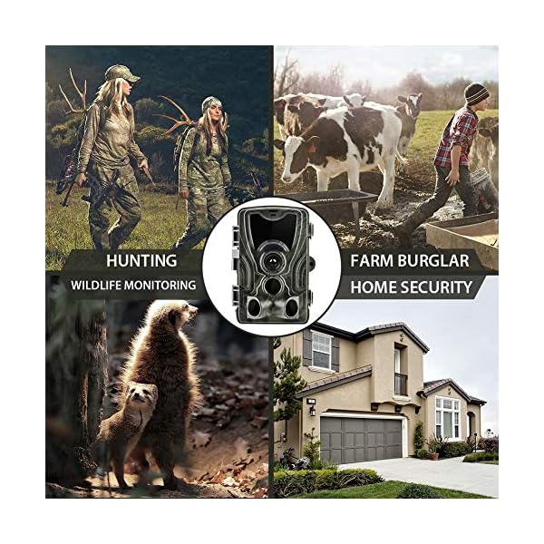 ZUHANGMENG Wildlife Trail Kamera, Jagdspur Kamera IP65 wasserdicht, 0,3s Auslösezeit 940nm Wildkamera 1080P HD Kamera… – Bild 6