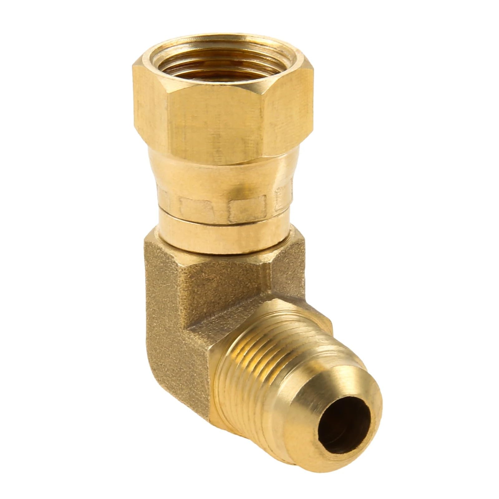 sourcing map 3stk. Messing Barb Schlauch 90 Grad Ellbogen 6mm Stachel x 3/8 PT Stecker Rohr