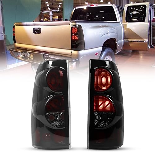 Miniatura 1 de Winjet Luces traseras LED aptas para Chevrolet Silverado 1999-2006 y 1999-2003 GMC Sierra montaje de luz trasera con luz LED intermitente/luz de