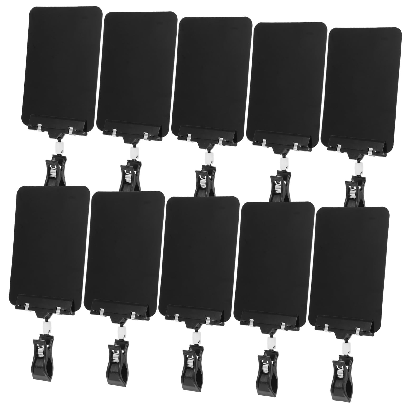 DOITOOL 5 Set Supporti Per Prezzi Con Clip Pubblicitari Riutilizzabili Per Negozi E Supermercati Design Lavabile Per Clip Nera 10 Pezzi * 5