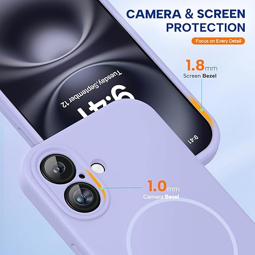 Miniatura 1099 de Miracase - Funda diseñada para iPhone 11 con protector de pantalla, funda de goma de silicona líquida, protección total contra caídas y a prueba