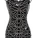 gastbypty Women's 1920s Black Sequin Gatsby Maxi Long Evening Prom Dress(Black,Large)