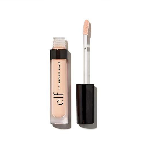 e.l.f. Brillo voluminizador de labios, calmante, brillo, color melocotón (Peach Bellini), 0.09 fl oz