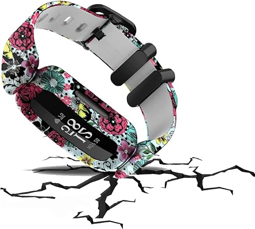 Miniatura 3 de Baaletc Compatible con Fitbit Ace 3 bandas para niños, diseño suave impreso floral, accesorios de repuesto para Fitbit Ace 3 niños y niñas