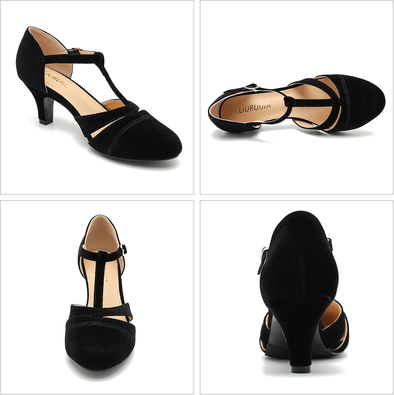 LIURUIJIA Women's T-Strap Mary Jane Pumps - Vintage Low Kitten Heels for Dance, Retro Party, or Cosplay - Image 7