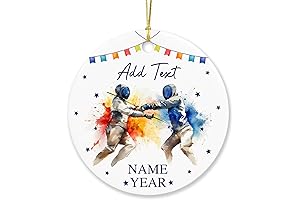 Personalized Fencer Christmas Ornament