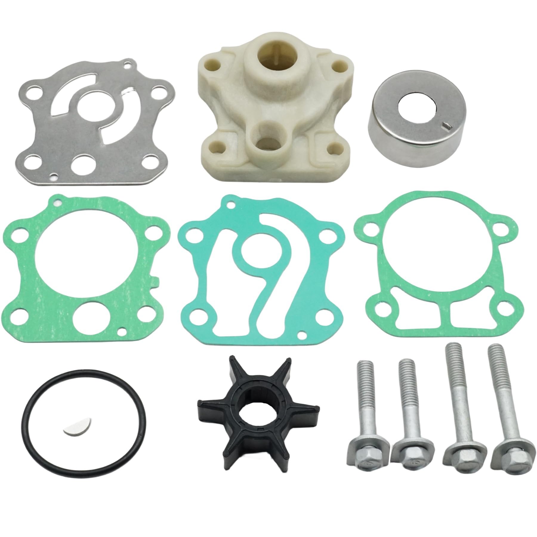 6H3W0078 Water Pump Impeller Kit for Yamaha 50 60 70 HP Outboard Motors 6H3-W0078-02-00 6H3-W0078-A0-00 Sierra 18-3461