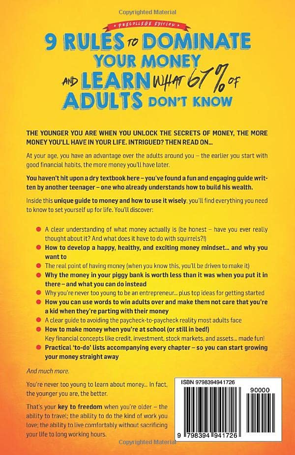 Miniatura 2 de 9 Rules to Dominate Your Money and Learn What 67% of Adults Dont Know Financial Literacy for Teens by a Teen (with a Little Help from Mom & Dad)