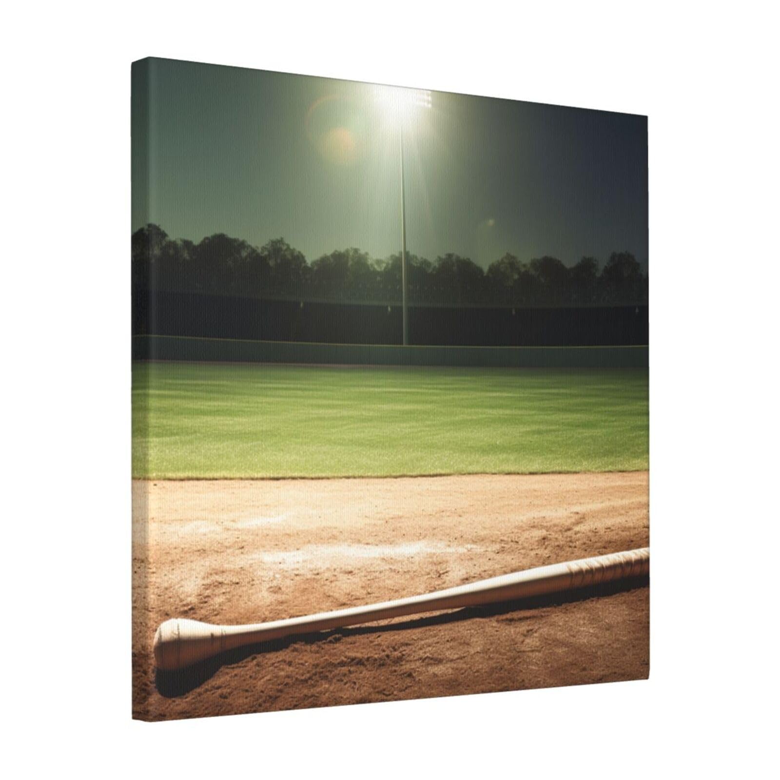 FodPand Baseball Sports Field Canvas Wall Art for Living Room Wall Decor 16"x16" Modern Artwork Painting Pictures Hanging Canvas Prints Aesthetic Wall Art for Bedroom Bathroom Office Wallart Decor