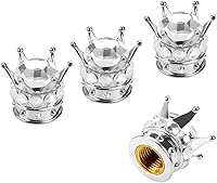 Vista 15 de Tapones de vástago de válvula de neumático Crown, 4 piezas de tapas de aire de vástago de automóvil hechas a mano con diamantes de imitación