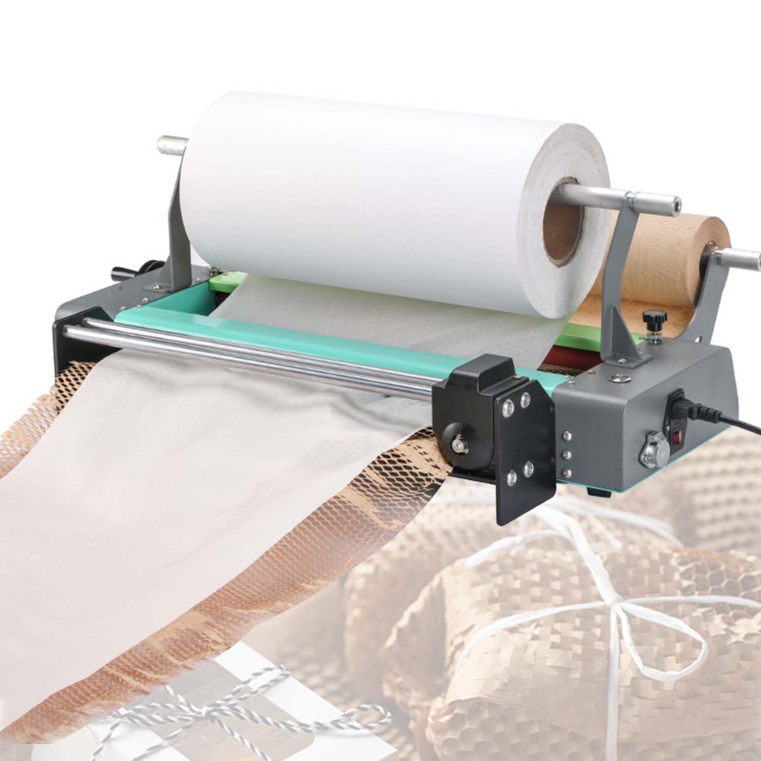 SBCGFY Honeycomb Packing Paper Roll Dispenser, 8M/Min Wrapping Paper Manual Machine,For Transport Protection, Moving