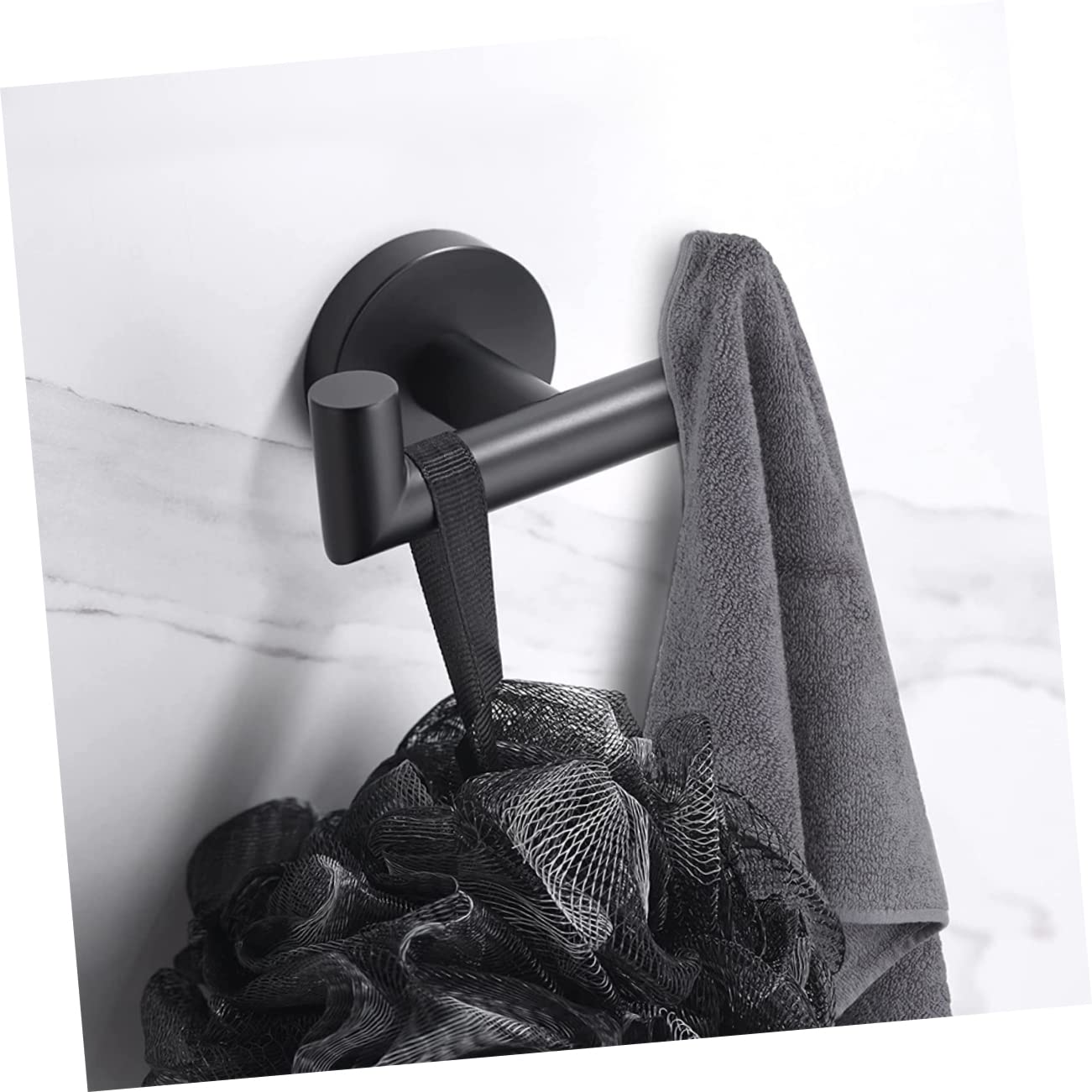 STOBAZA 3piezas Gancho Doble Para Toallas De Acero Inoxidable Soporte De Montaje Pared Para Baño y Cocina Diseño Resistente y Práctico Organizador De Toallas Espacio-ahorro