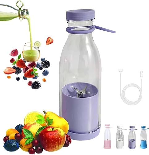 Miniatura 8 de Juiceit - Batidora portátil, licuadora pequeña, licuadora de frutas, botella de licuadora de jugo fresco, portátil, para batidos y licuados, con