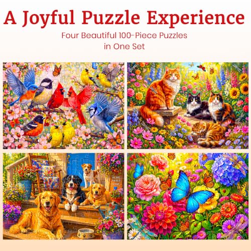 Image of Large Piece Puzzles for Dementia Seniors - 100 Piece Puzzles for Adults