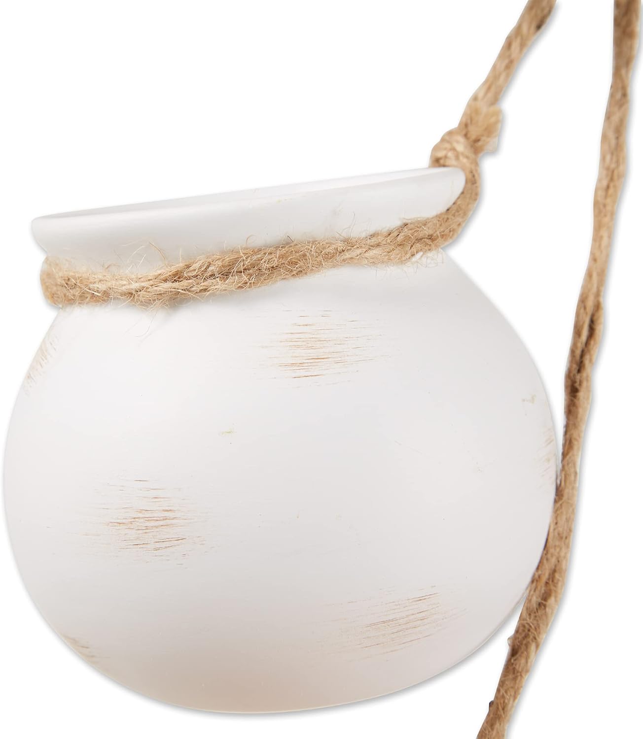 Zingz & Thingz Color Terracotta Planter Collection 4-Piece Dangling Hanging Mini Pots, 3.75x3.75x23, Neutral
