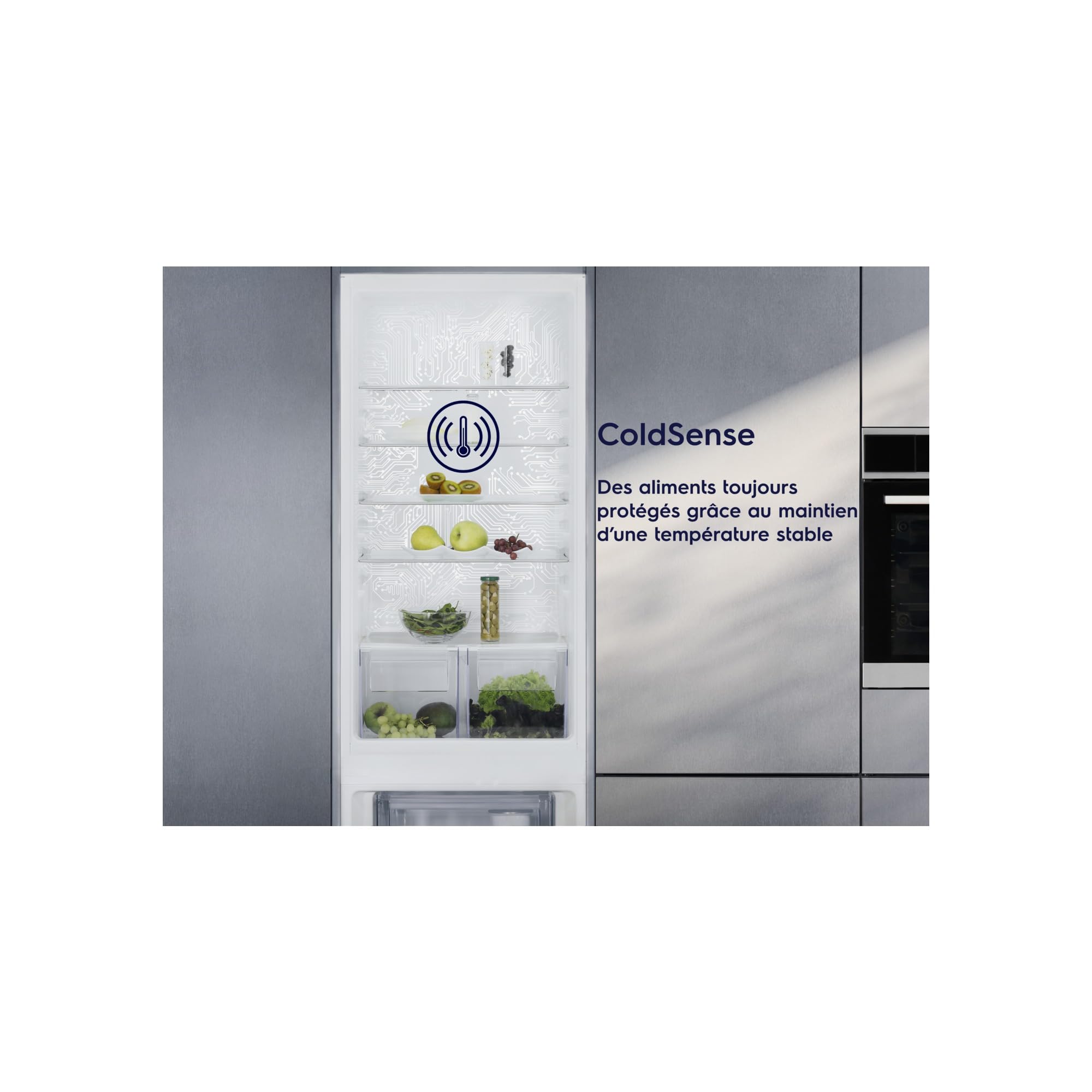 Electrolux LRB2AE88S Frigorifero Da Incasso Monoporta, Serie 500, Classe E, Capacità 142 Litri, Illuminazione a LED, Porta reversibile, Silenziosità 36 (dB), 873x548x549 mm