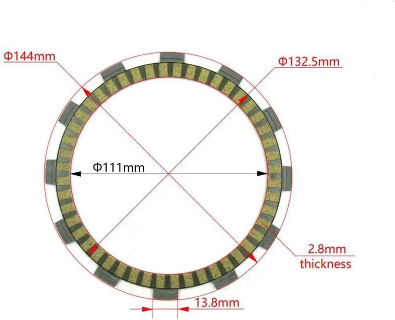 Motorcycle Clutch Disc Motorcycle Friction Clutch Plates for Suzuki RM125 RM 125 2003 2004 2005 2006 2007 2008 2009