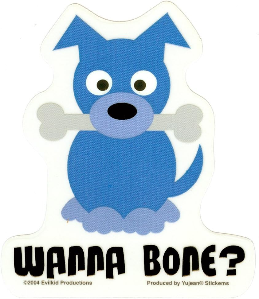 Evilkid - Blue Dog Wanna Bone? - Sticker/Decal