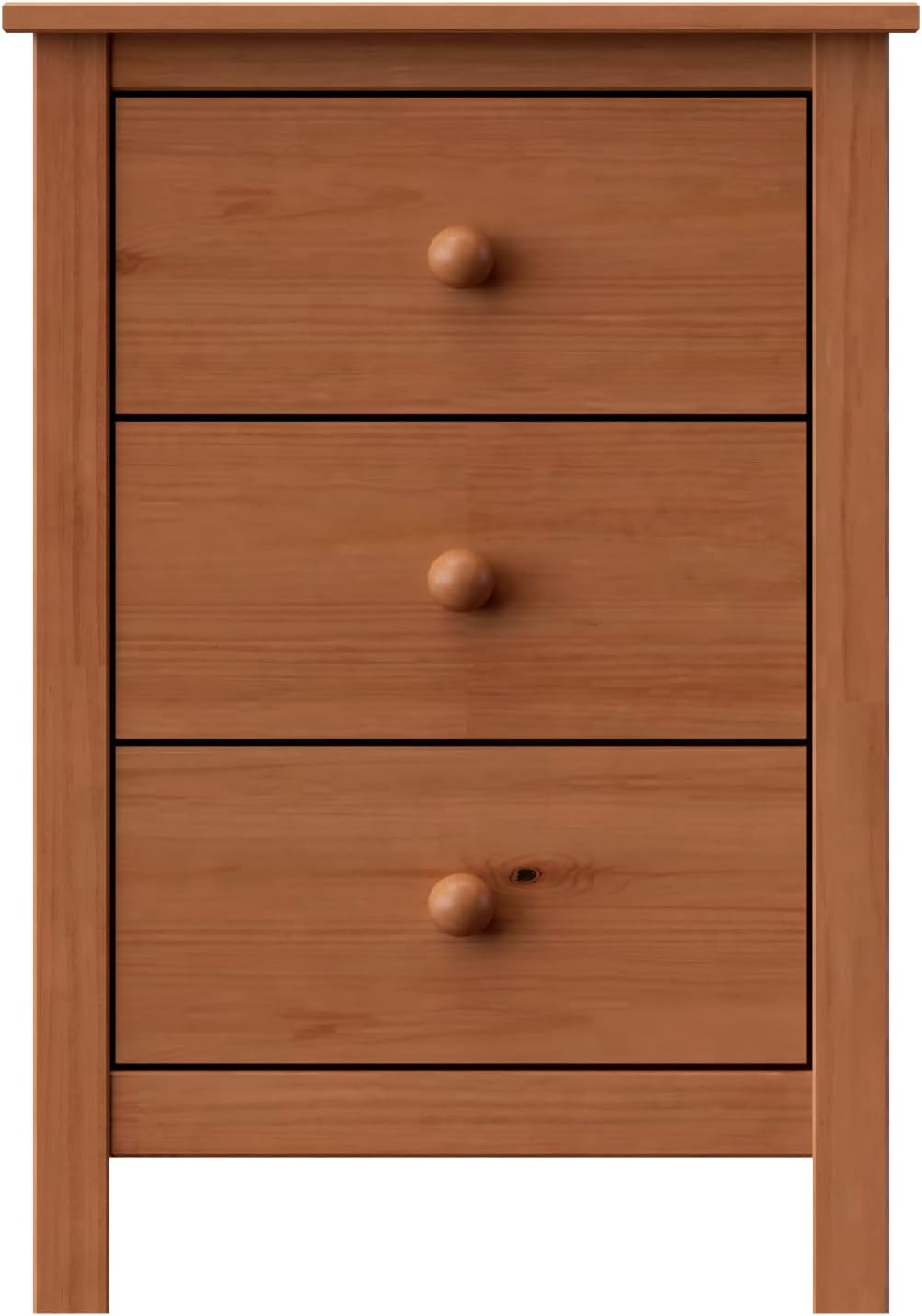 From the Tree Furniture Tall Nightstand with 3 Drawers - Solid Pine Wood Bedside Table with Spacious Storage & Sustainable Design - Honey Side Table for Bedroom Organization & Style