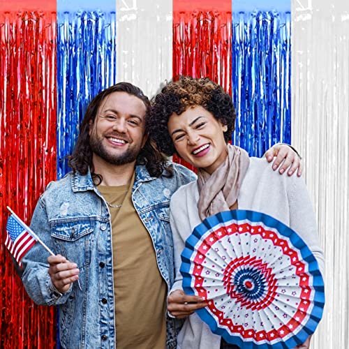 4packredbluewhitefoilfringecurtainbackdrop328ftx656ftmetallictinselfoilfringestreamerscurtainsforphotoboothweddingmardigrasbirthdayindependencedaypartydecoration Urban Country Home Decor 4 pack red blue white foil fringe curtain backdrop 328ft x 656ft metallic tinsel foil fringe streamers curtains for photo booth wedding mardi gras birthday independence day party decoration urban country home decor