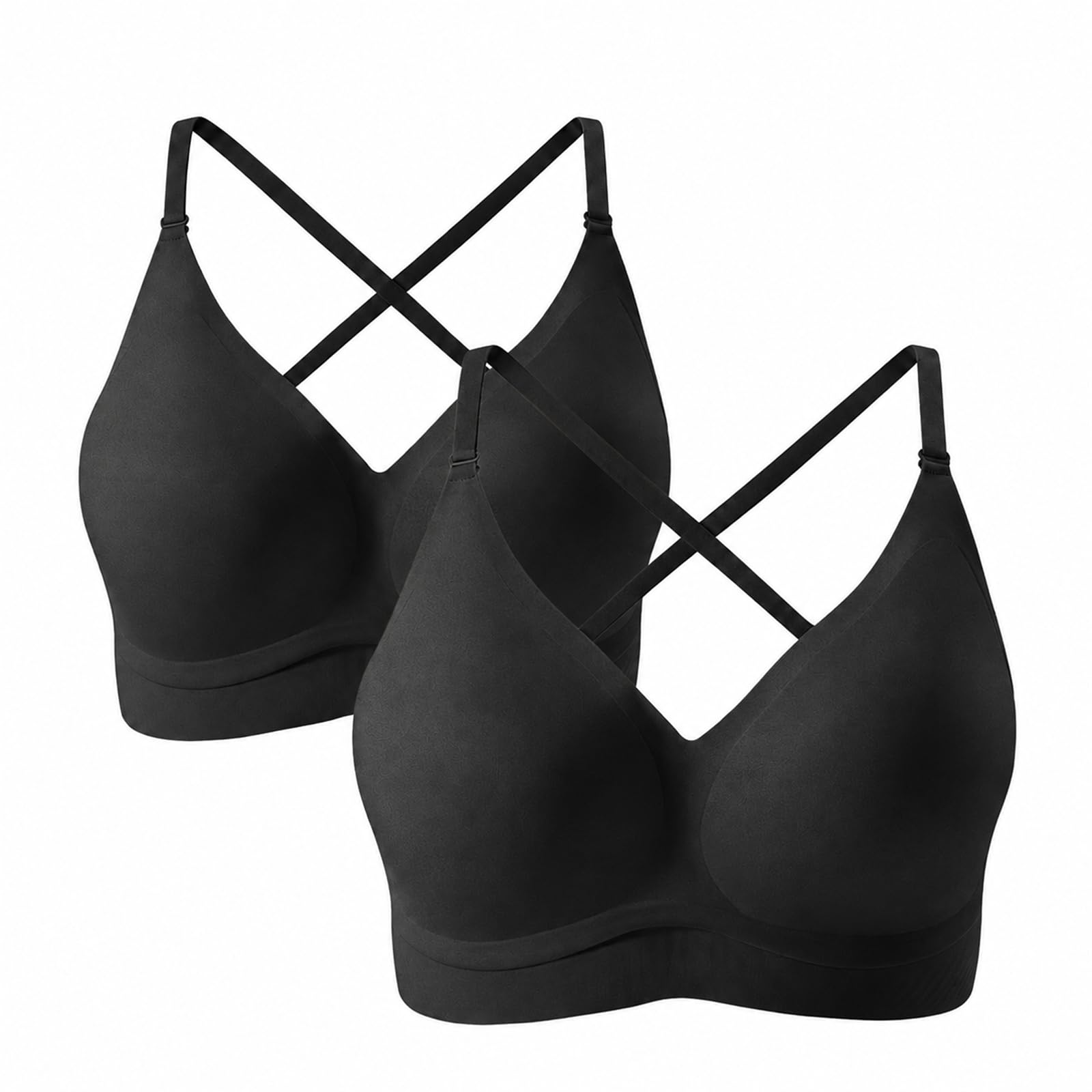 Brasier sin costuras de espalda baja para mujer, sin costuras, escote