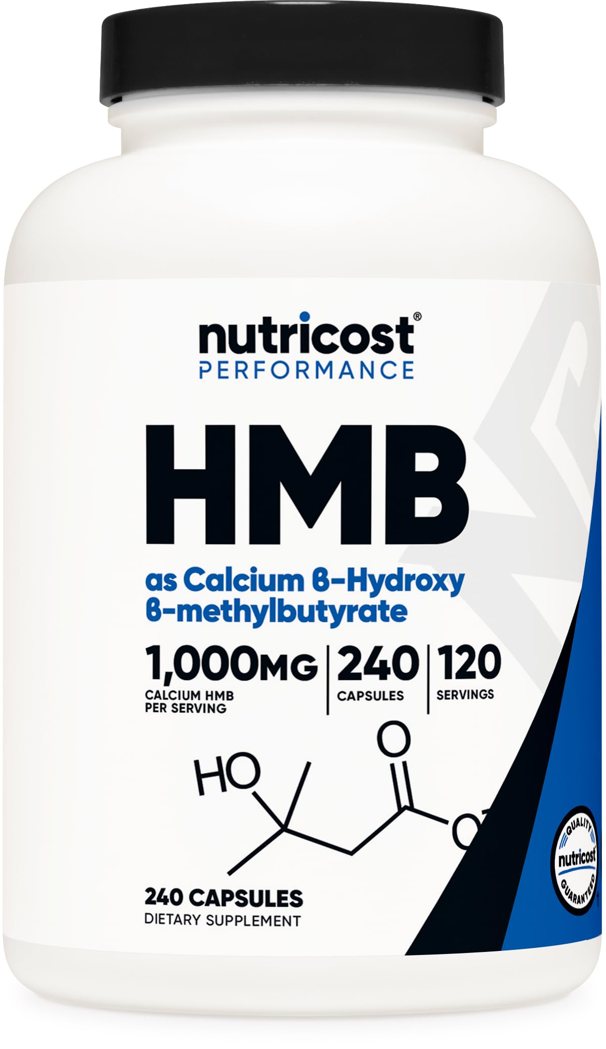 Nutricost HMB (beta-hydroxybeta-methylbutylate) 1000 mg, 240 capsules, Non-GMO, Gluten Free