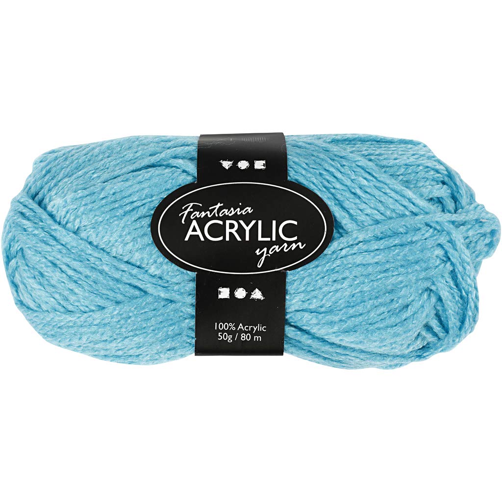 Fantasia Acrylic Yarn, L: 80 m, turquoise, 50g