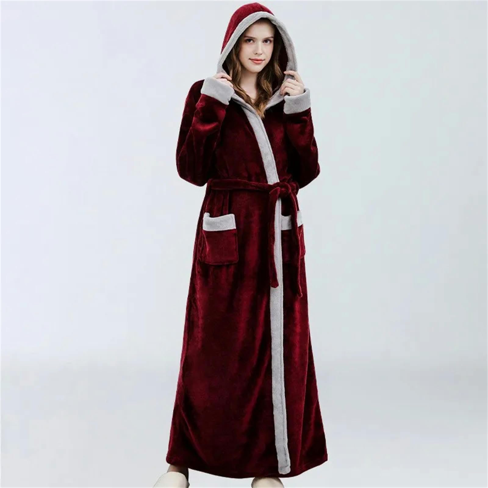 MdybF Zestawy piżam dla kobiet zima damska flanelowa długa gruba koszula nocna odzież domowa jesień zima koszula nocna plus size bielizna nocna