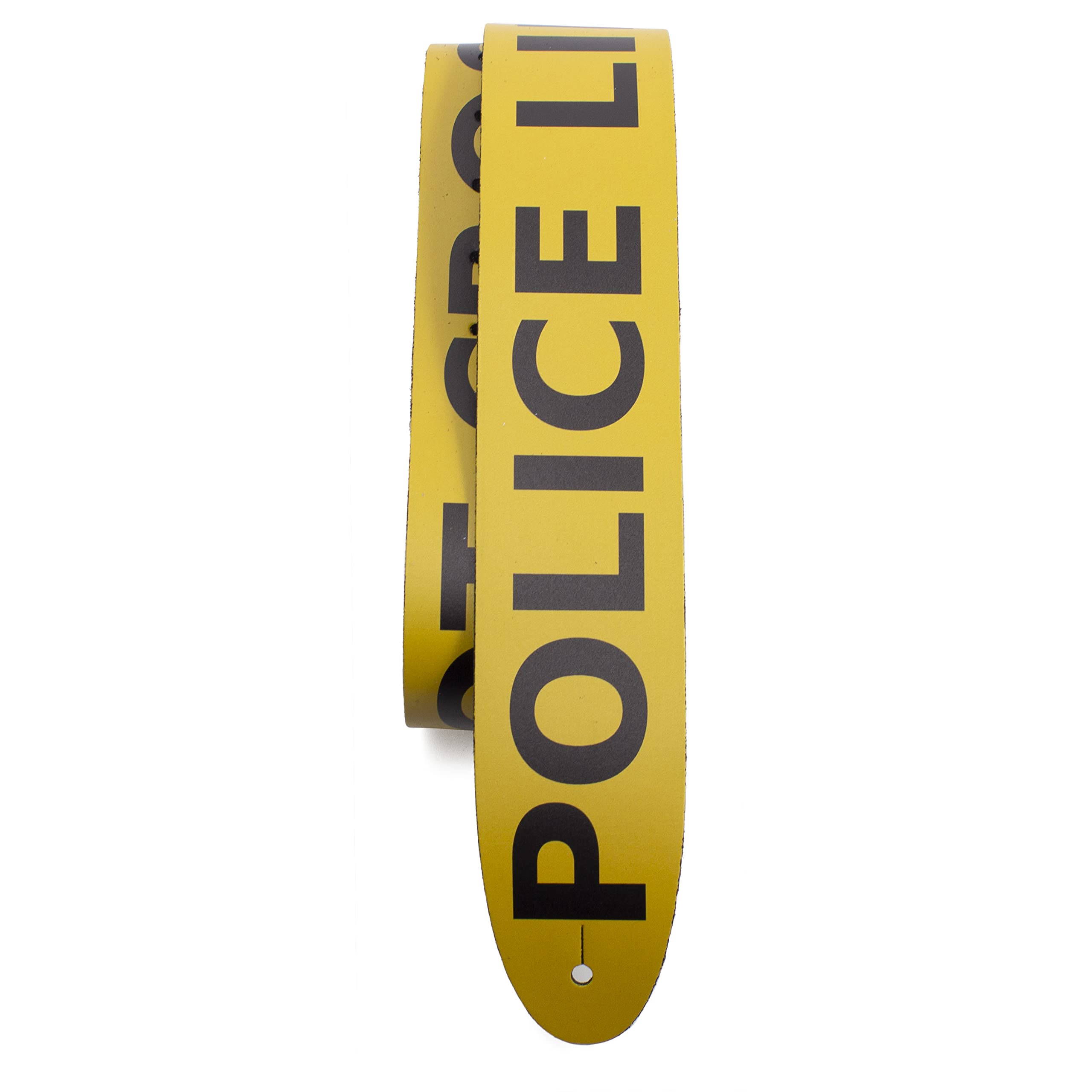 Perri's Leathers Ltd. - Guitar Strap - Direct To Leather - Police Line - Adjustable - For Acoustic/Bass/Electric Guitars - Made in Canada (P25DTL-11045)