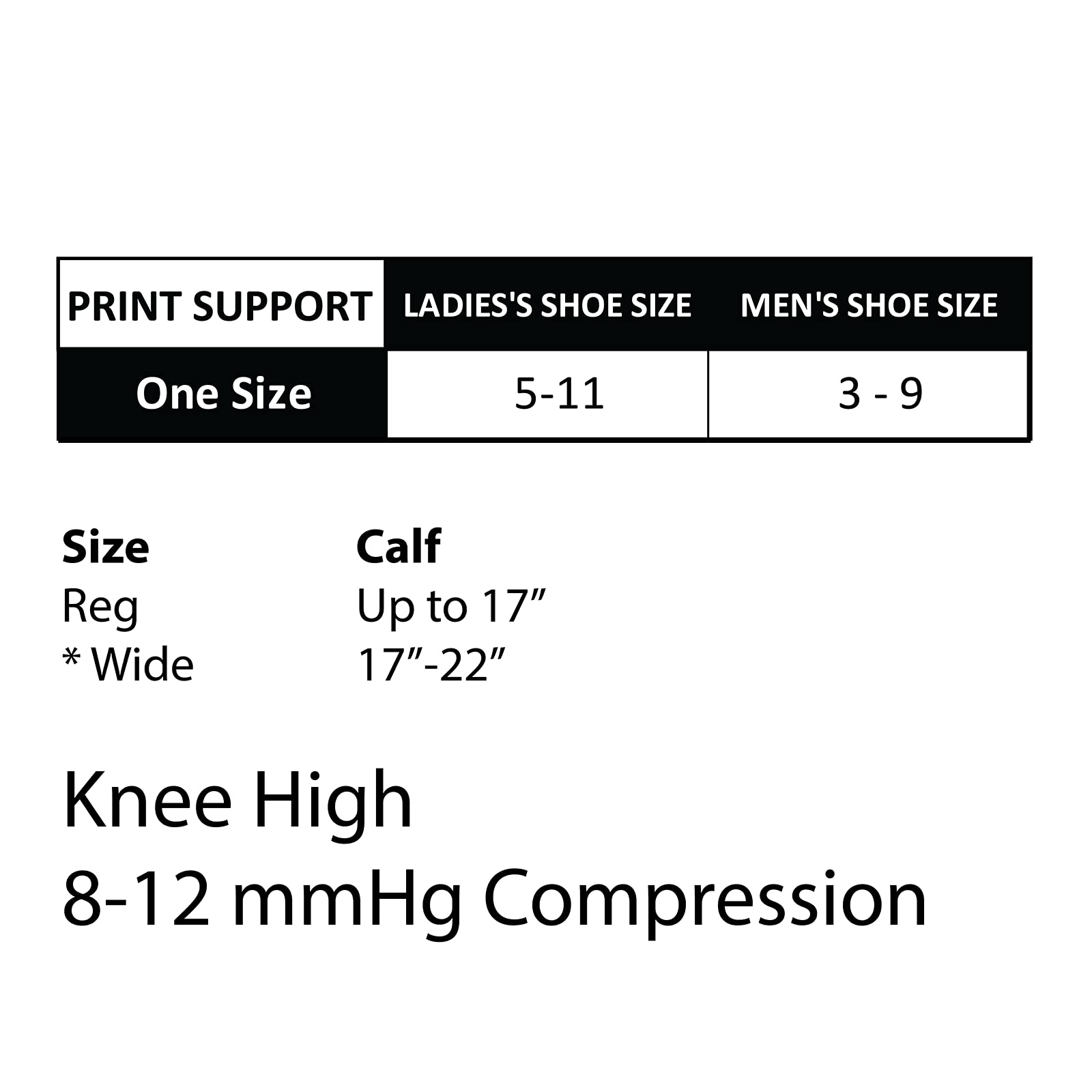 Cherokee Calcetines de compresión para mujer de 10-15 mmHg - Calcetines de compresión divertidos con soporte ligero, tacto suave - PRINTSUPPORT