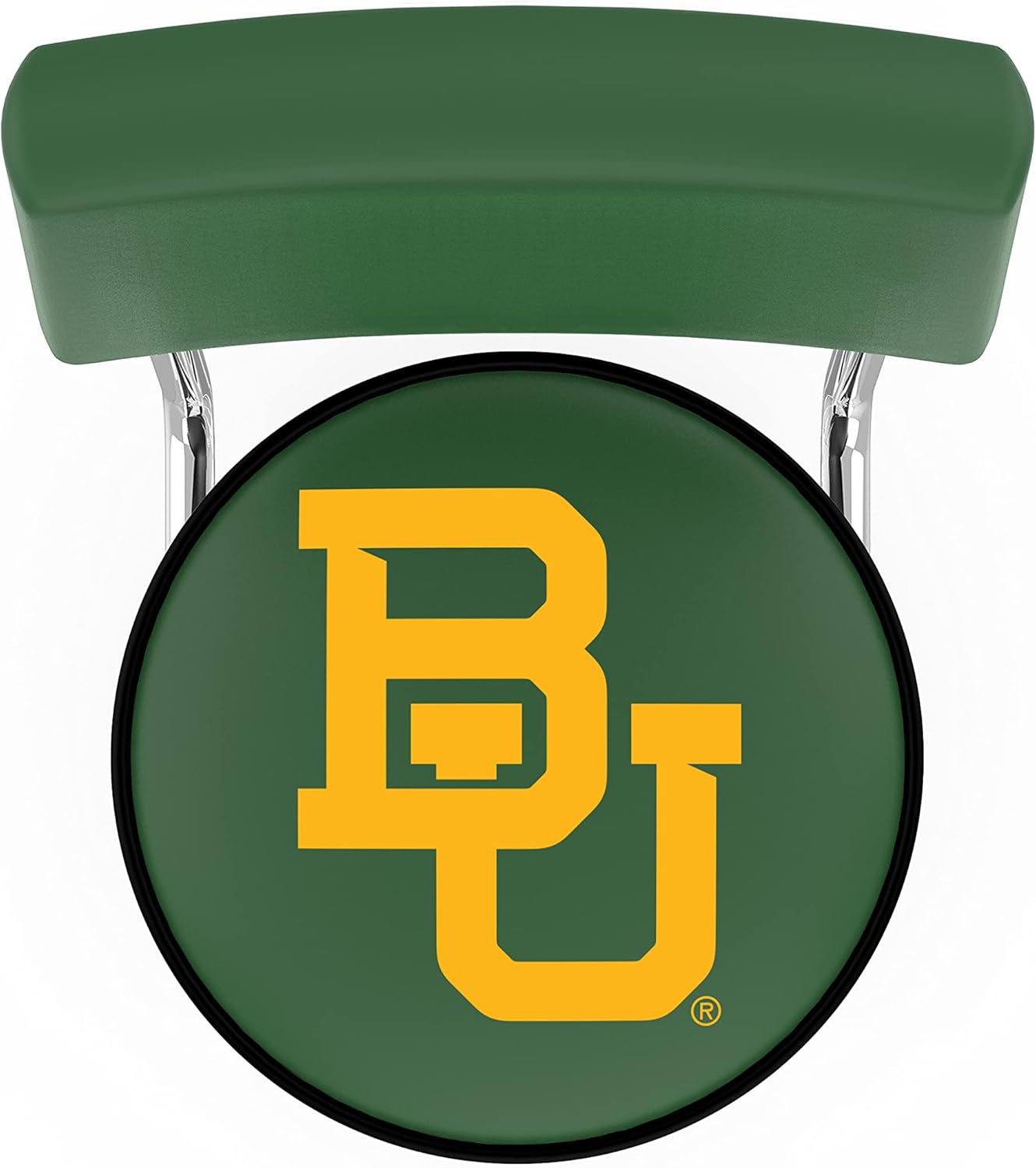 L7C4 Baylor 25" Double-Ring Swivel Counter Stool with Chrome Finish