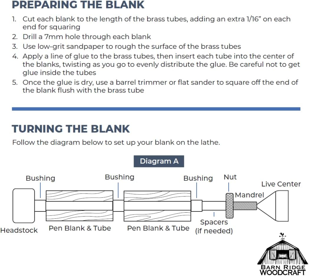 Slimline Pen Kit for Wood Turning || 50 Pack with Multiple Finishes || 7mm Twist Pen Kit (50)