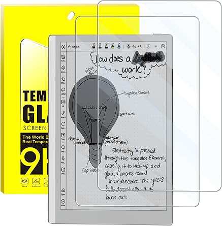 [2 Pack] Compatible with BOOX Tablet Go 10.3 Gen II Lumi Screen Protector, Anti-Glare Tempered Glass, Shockproof Scratch-Resistant.