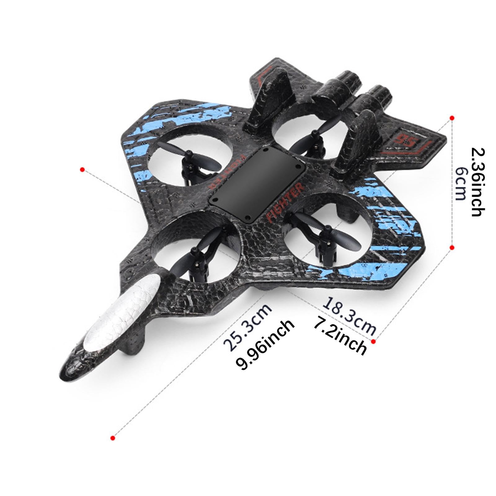 TISHITA Avión Teledirigido Avión RC Fija Planeador Espuma Aeronave Sin Cámara con Izquierda Y Derecha Subir Y Bajar Modo Alto Y Bajo Parada de Emerge, Azul