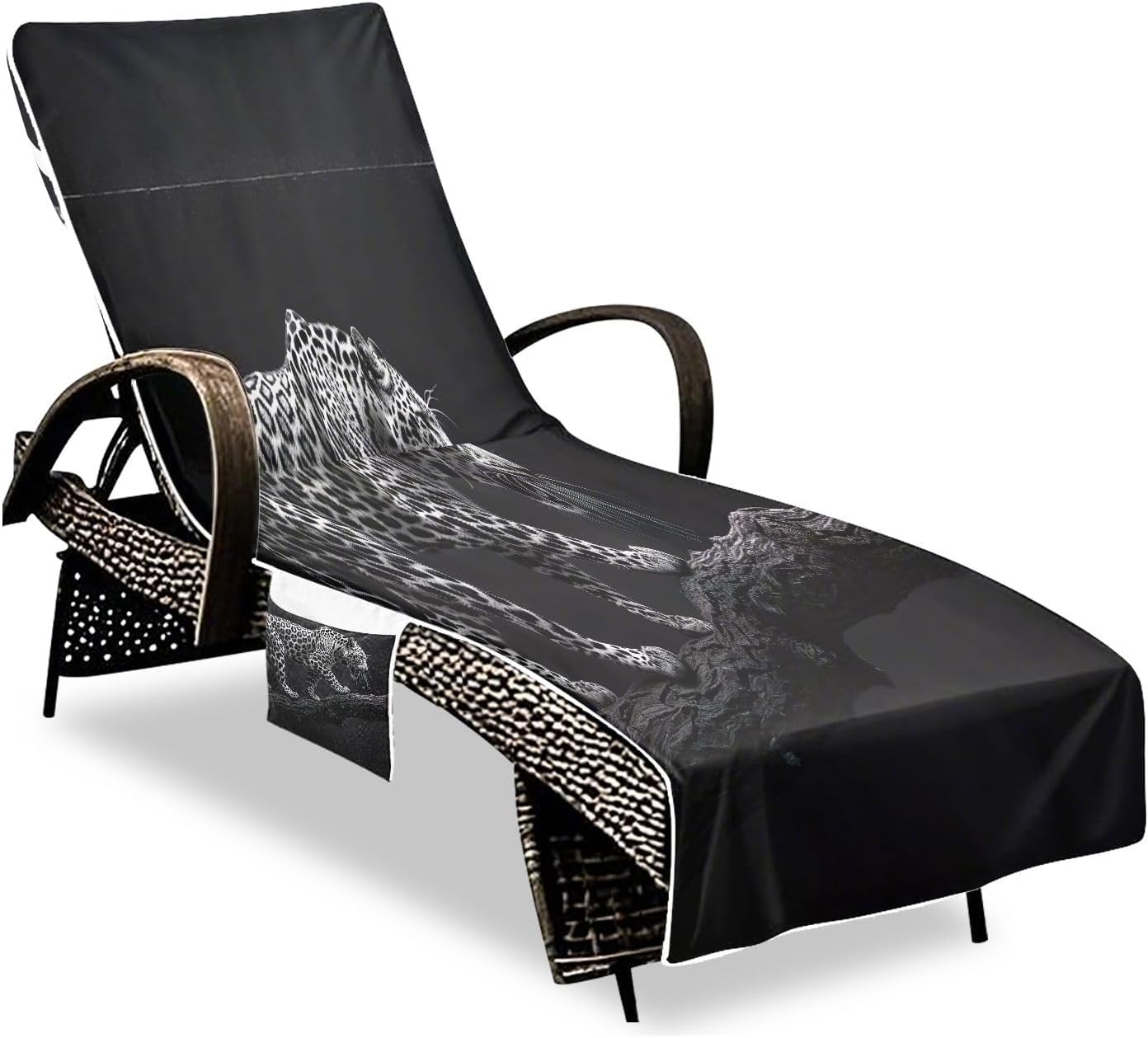 FRMG Cheetah Patio Chaise Lounge Covers Beach Chair Cover Beach Chair Towel Lounge Chair Towel Cover A0900227a