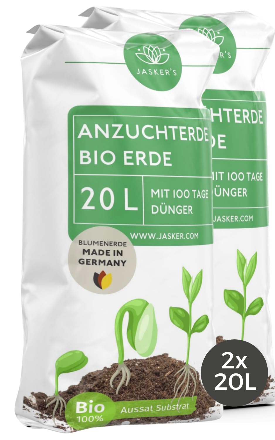JASKERS Bio Anzuchterde 40 L | ungedngt | Torffreie Aussaaterde zur  Aufzucht von Tomaten, Chili, Gemse, Bonsai & Kruter | Aussaaterde Bio :  Amazon.de: Garten