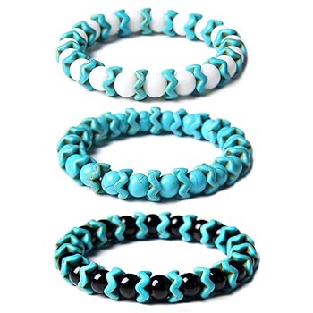 ターコイズ ブレスレット 不規則な形状 Amazon | 不規則な形のターコイブレスレット男性手作りの弾性