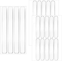 Larrel 24PCS Clear Silicone Door Wall Bumpers - Transparent Self-Adhesive Strips for Noise Reduction, Cabinet Protection & Furniture Guards