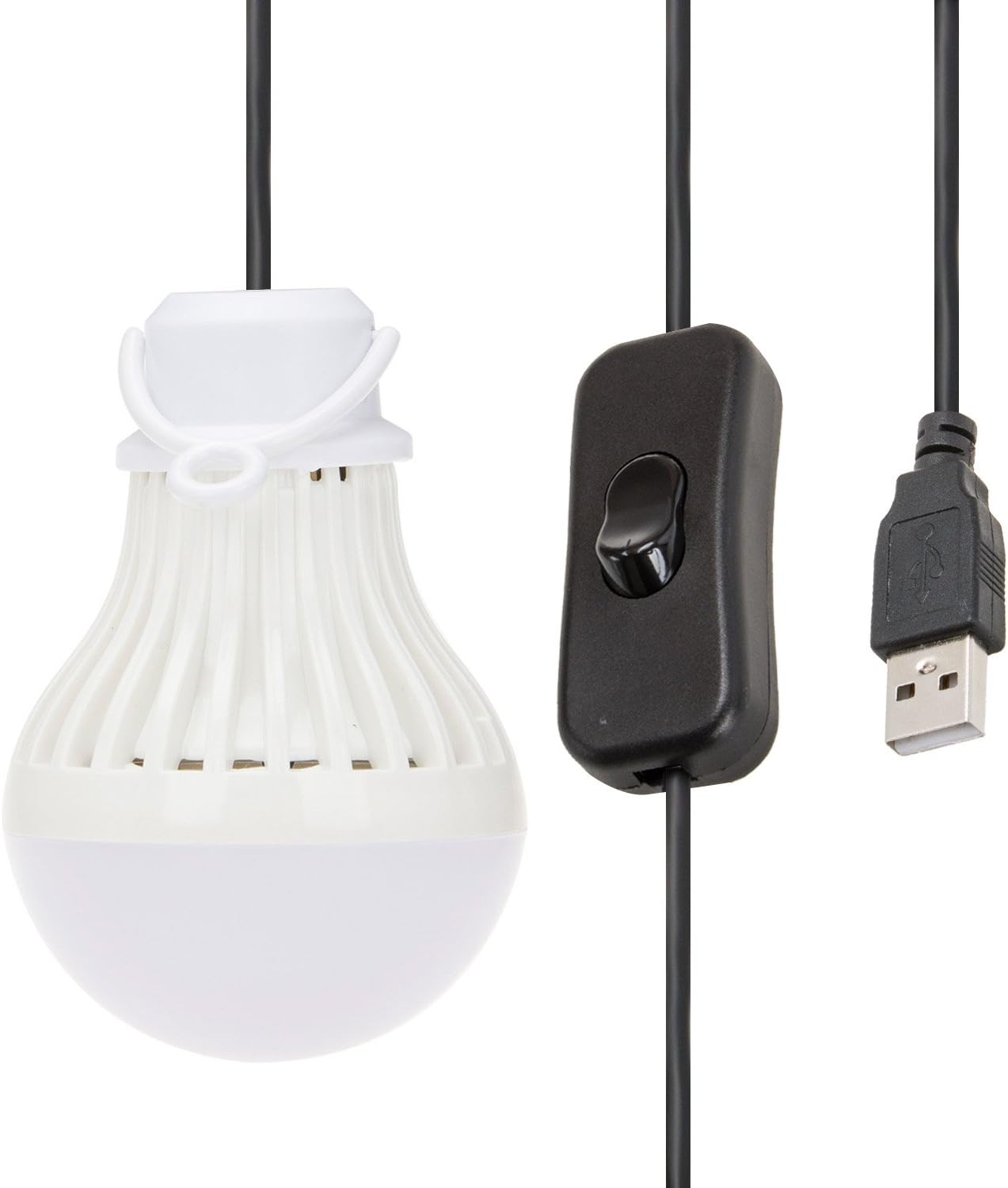 TOTMC U-Light, USB LED Light Bulb for Camping, Hiking, Fishing, Backpacking [ DC5V 5W 10LED ] (Cool White)