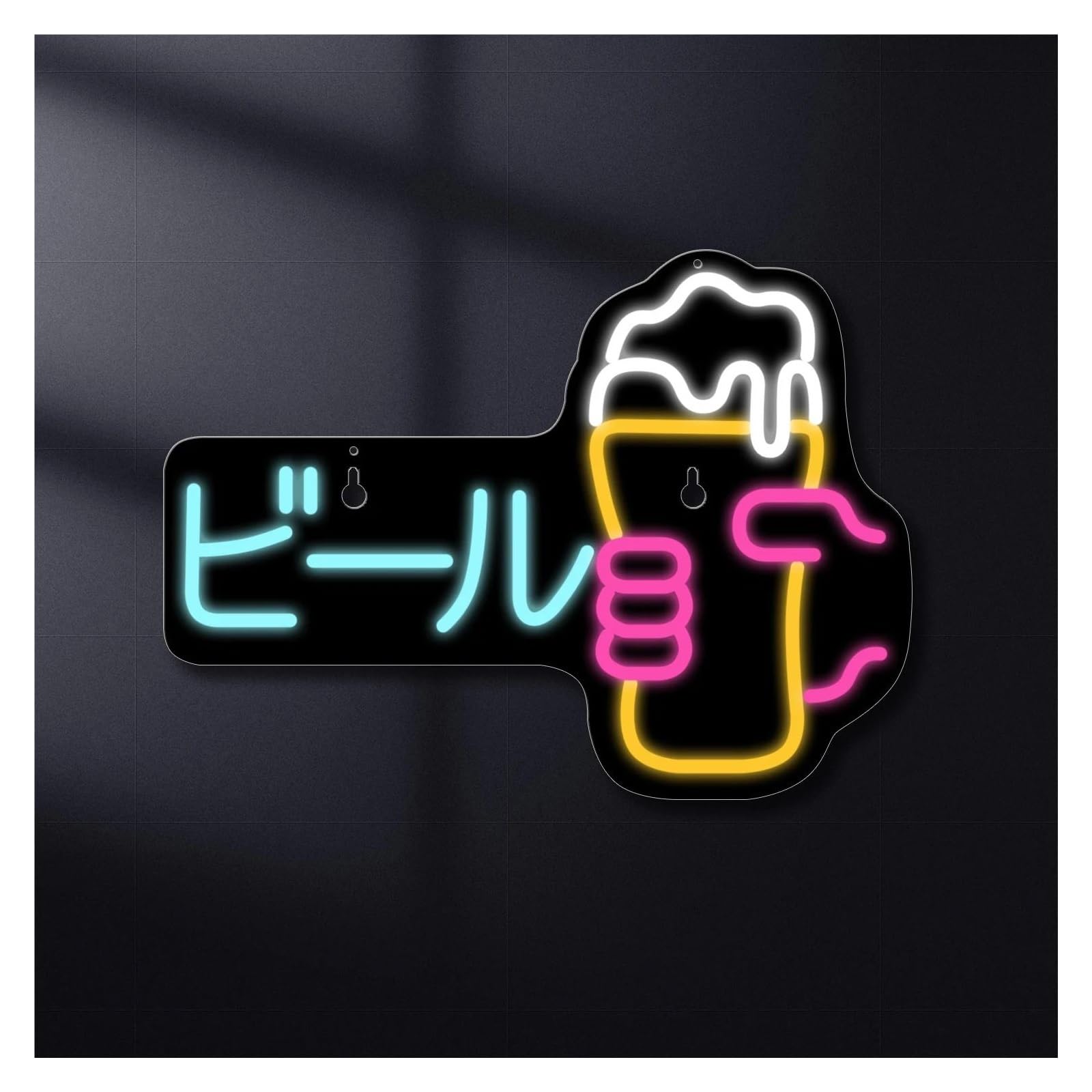Shouxi One Color Sign Lamp Sake Neon Light The Sake Neon Light Sign Is Suitable For Home Bar, Man Cave, Nightclub, Beach Store 30Cmx40.6cm