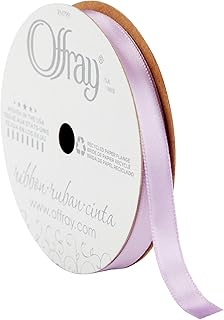 Offray 151073 3/8" Wide Single Face Satin Craft and Decorative Ribbon, 21-Foot Spool, Orchid Purple