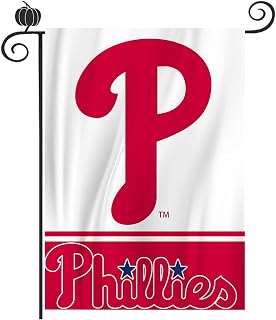 Arbinger Phillies Garden Flag Philadelphia Team Double Sided 12.5 * 18IN Yard Outdoor Decor,Durable 150D PolyesterFlag
