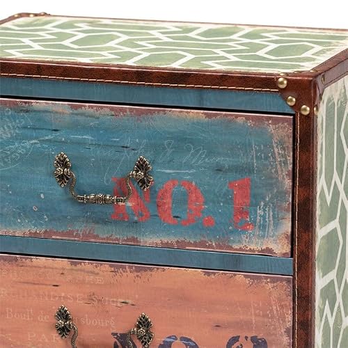 Bowery Hill Traditional 4-Drawer Mdf Wood Accent Storage Chest In Multi-Color #TOP6