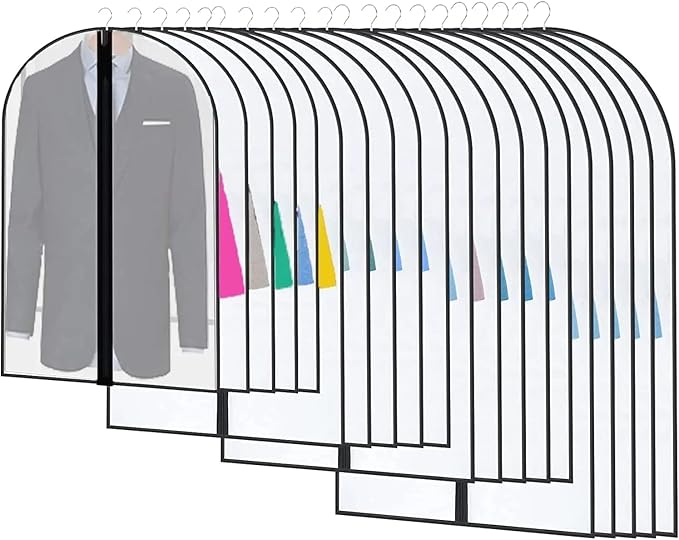 ASelected 20 Pack Clothes Covers Waterproof Garment Covers Long 60 x 80/100/120/140cm Dustproof