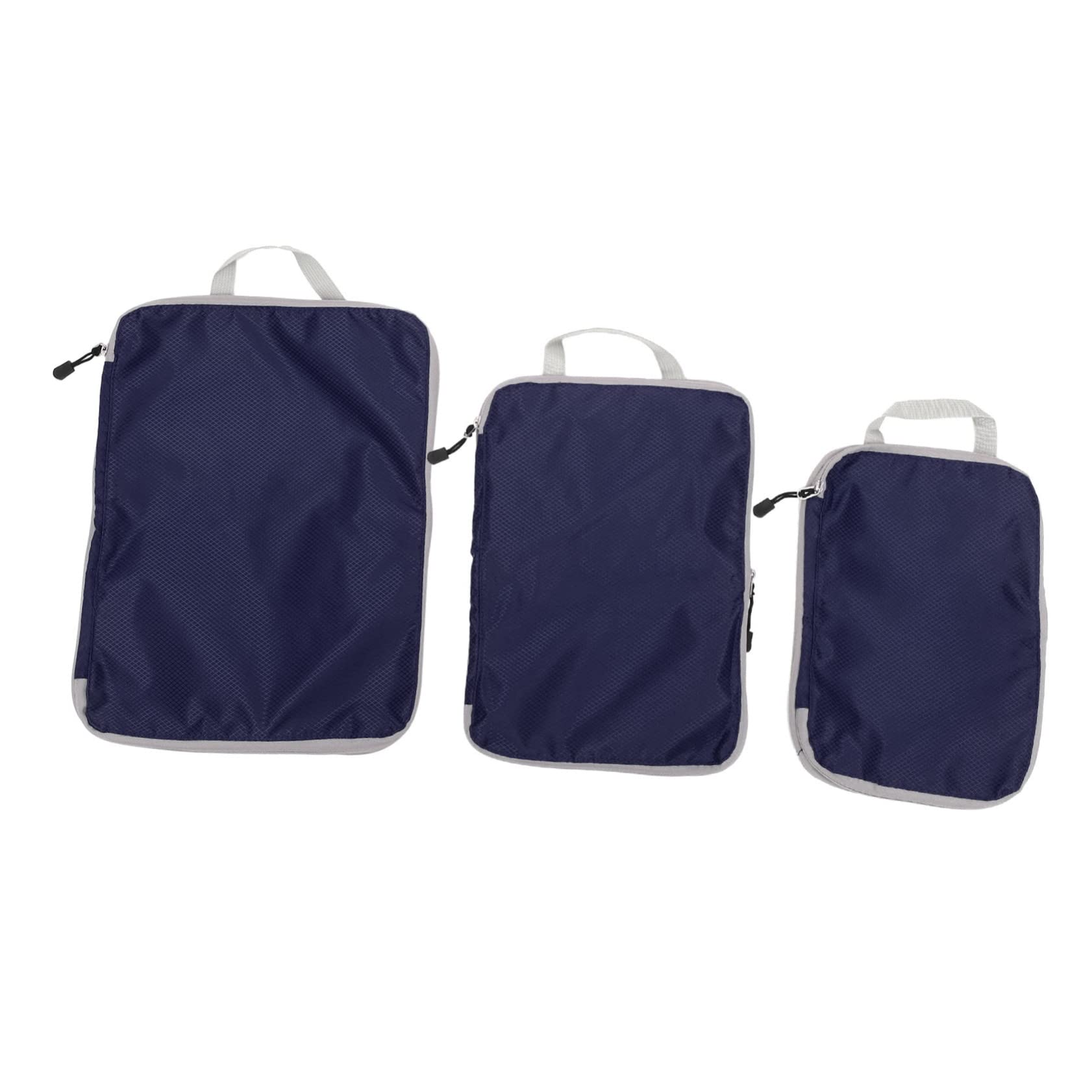 Set di 3 Sacchetti da Viaggio in Nylon Blu Navy per Organizzare