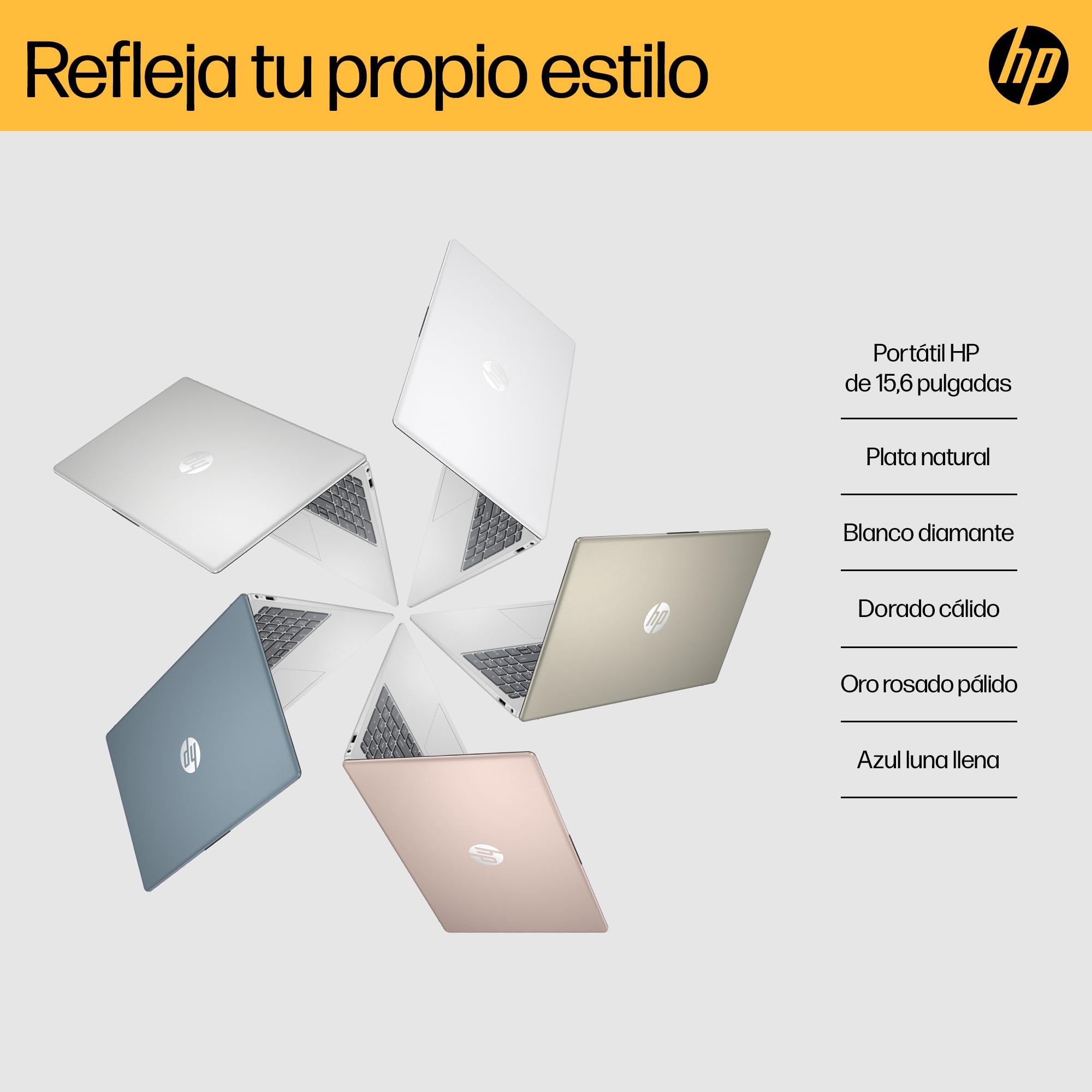 HP 15-fc0243ns - Ordenador portátil de 15.6" FHD (AMD Ryzen 7-7730U, 32 GB RAM, 1TB SSD, AMD Radeon Graphics, Windows 11) Plata y Azul - Teclado QWERTY Español